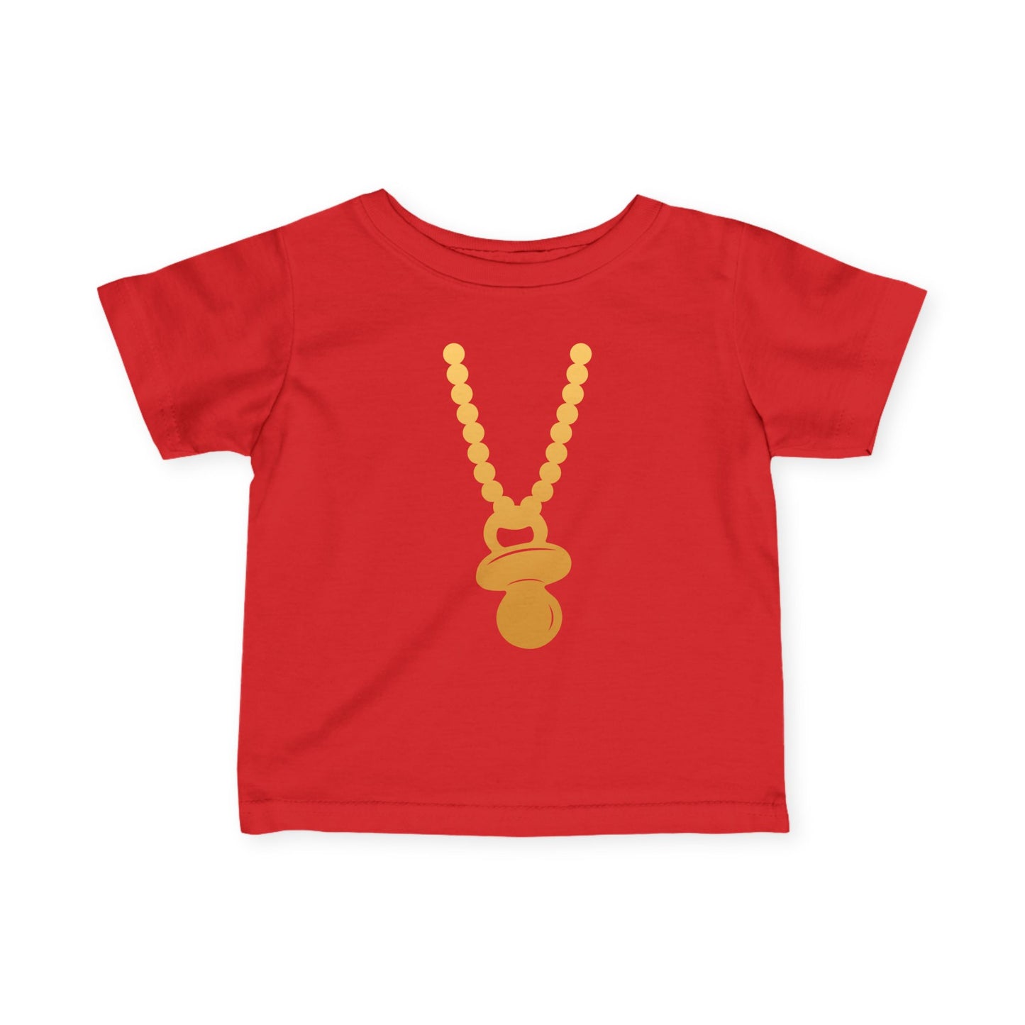 Gold Pacifier Necklace Tee