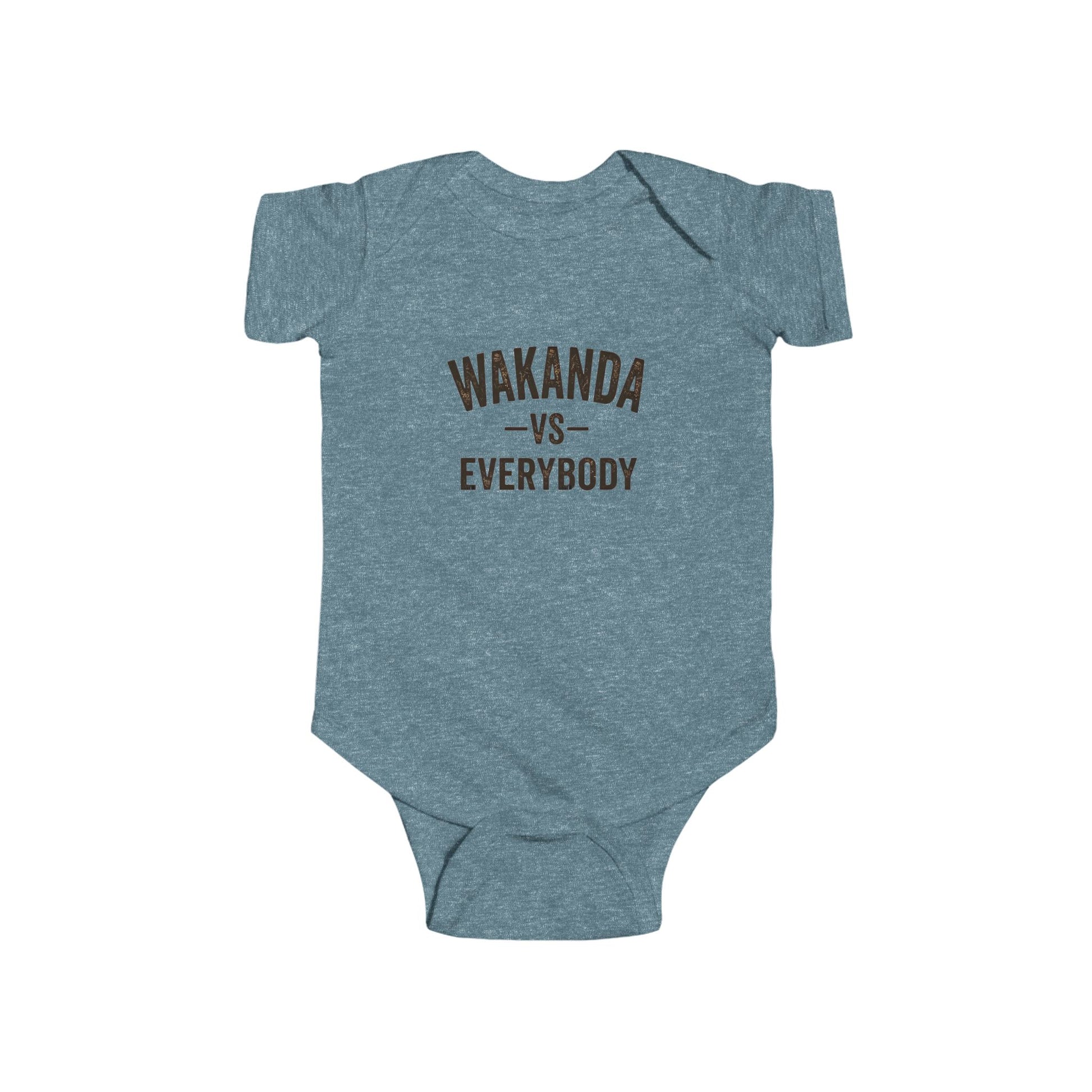 Gray baby onesie with text 'Pass me to Granda' on a white background