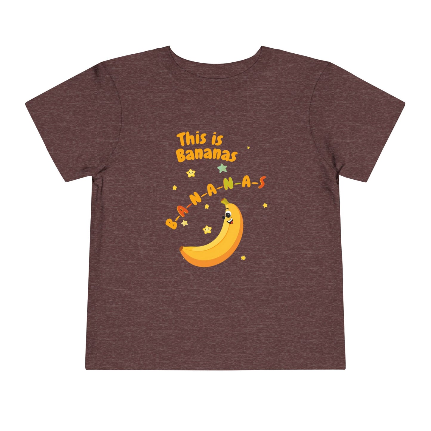 Children's t-shirt with a banana graphic and text on a white background
