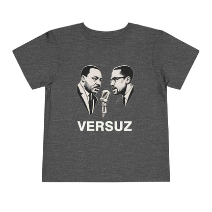Gray t-shirt with a graphic of two men facing each other with a microphone and 'VERSUZ' text on a white background.