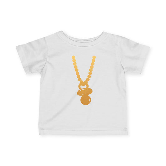 Gold Pacifier Necklace Tee