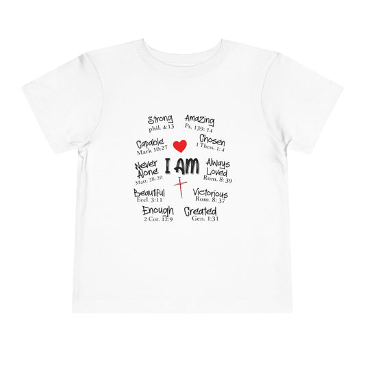 Beige t-shirt with motivational text and symbols on a white background